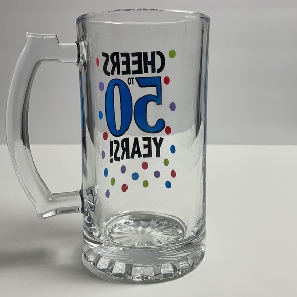GLASS Beer Mug “Cheers to 50 Years” - Picture 4 of 14